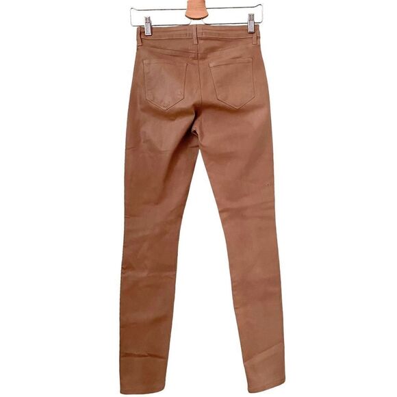NWT L’AGENCE Jyothi High Rise Split Ankle Jean in Cognac Coated in Size 26 - Picture 5 of 11